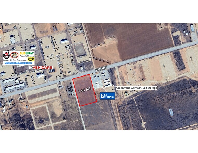 7 AC FM 307, Midland, TX for sale - Aerial - Image 1 of 3