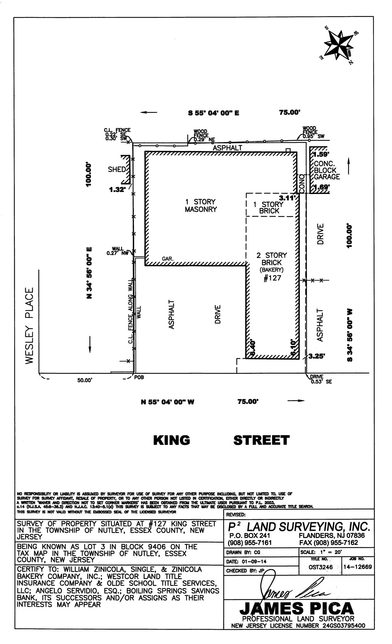 127 King St, Nutley, NJ 07110 Zinicola Baking Co.