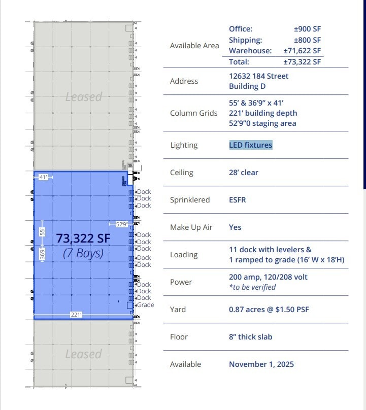 12642 184th St NW, Calgary, AB for lease Floor Plan- Image 1 of 1