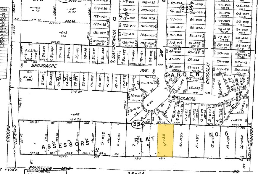 1120 W 14 Mile Rd, Clawson, MI for sale - Plat Map - Image 1 of 7