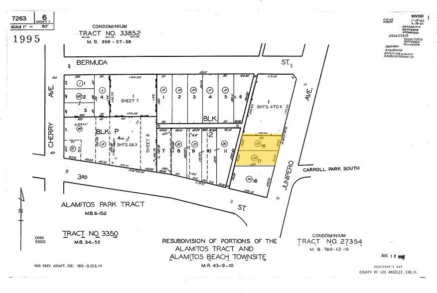 311-315 Junipero Ave, Long Beach, CA for sale - Plat Map - Image 1 of 1