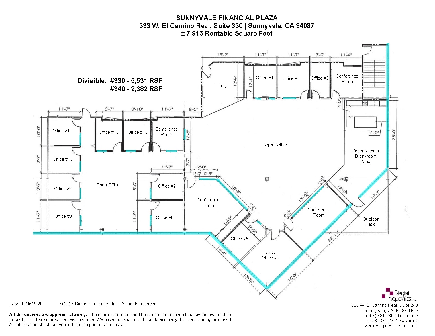 333 W El Camino Real, Sunnyvale, CA for lease Floor Plan- Image 1 of 1
