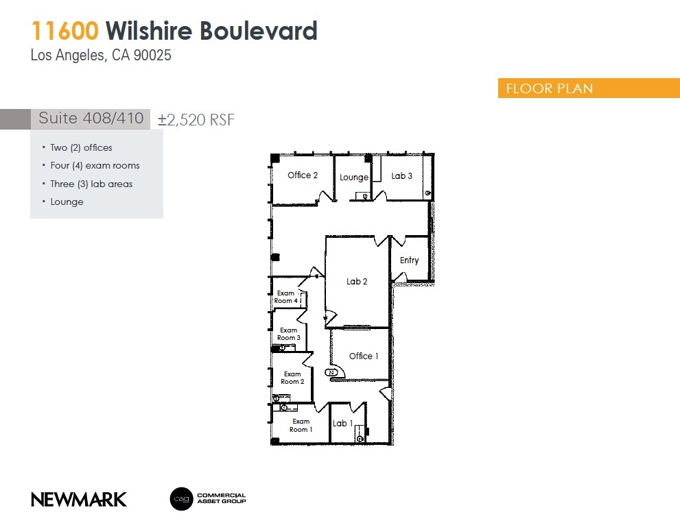 11600 Wilshire Blvd, Los Angeles, CA for lease Floor Plan- Image 1 of 2