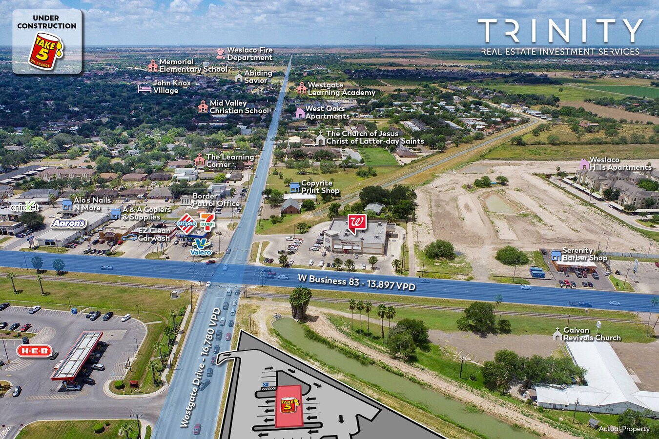 209 N Westgate Dr, Weslaco, TX 78596 Texas Take 5 15Year Absolute