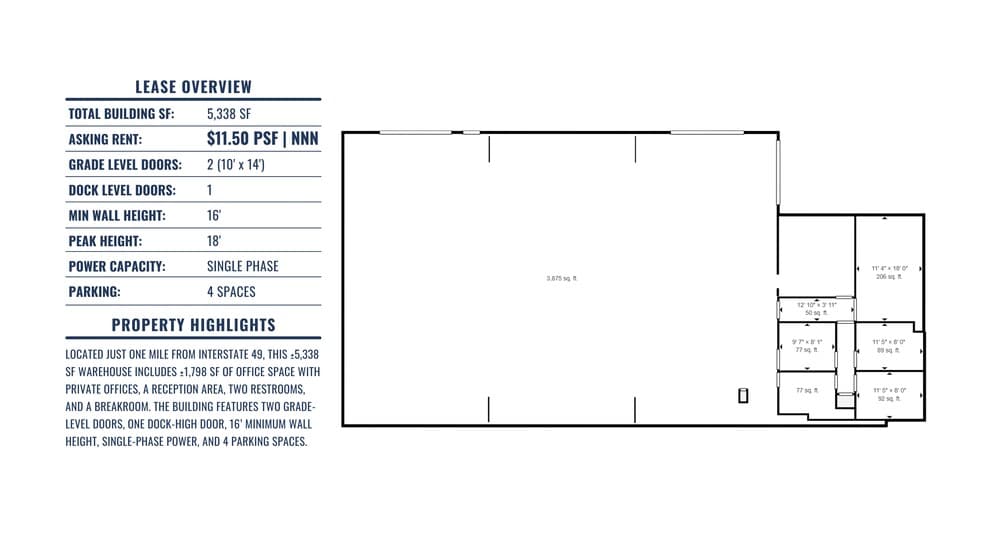 1008 S Clayton St, Springdale, AR for lease - Floor Plan - Image 2 of 15