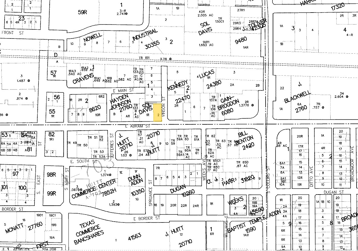 613-615 E Abram St, Arlington, TX for sale Plat Map- Image 1 of 1