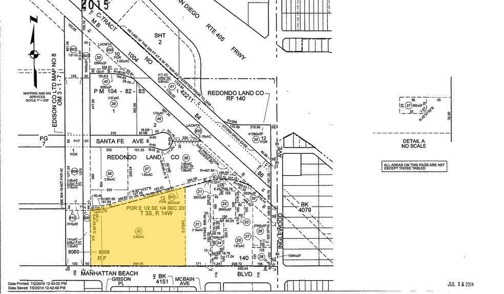 2609-2627 Manhattan Beach Blvd, Redondo Beach, CA for lease - Plat Map - Image 2 of 23