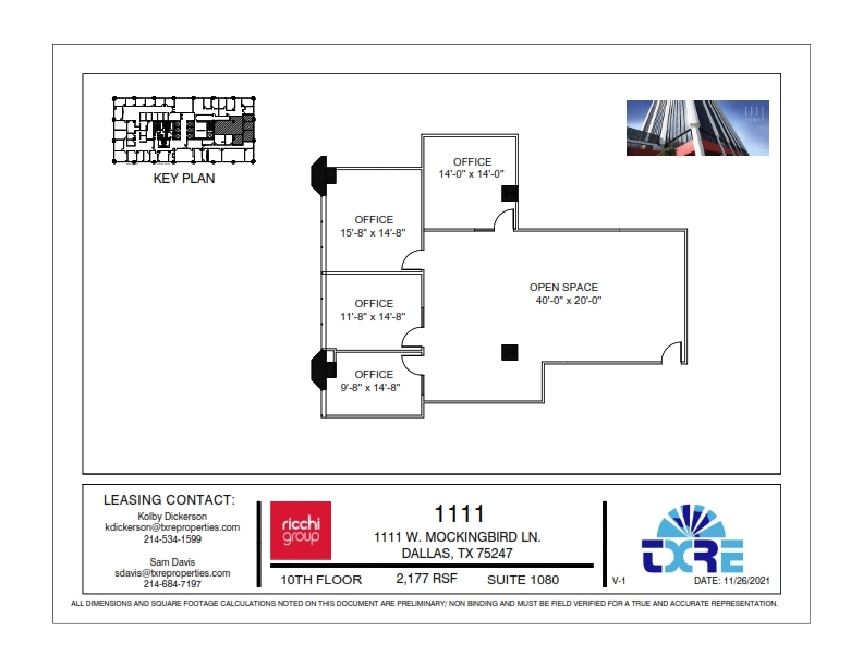 1111 W Mockingbird Ln, Dallas, TX for lease Floor Plan- Image 1 of 2