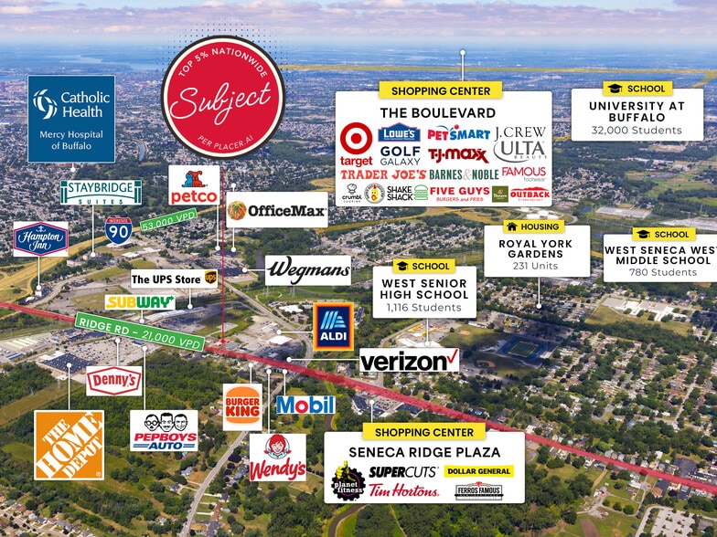 1956 Ridge Rd, West Seneca, NY for sale - Aerial - Image 3 of 6