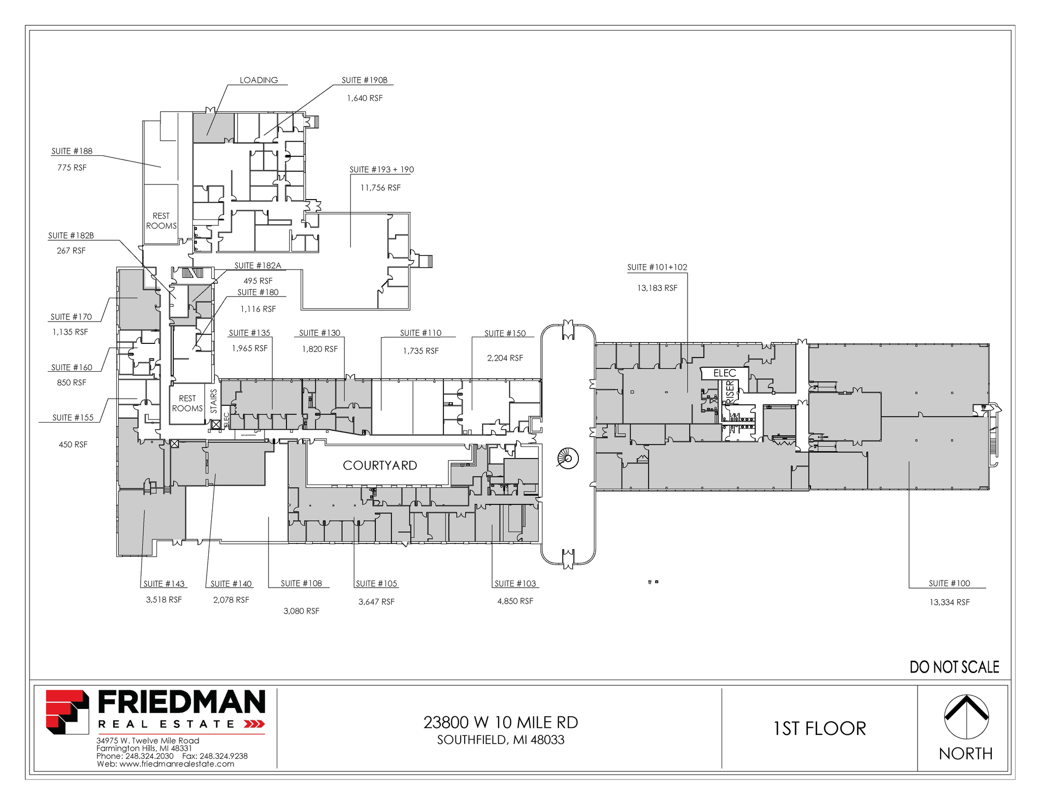 23800 W 10 Mile Rd, Southfield, MI for lease Floor Plan- Image 1 of 1