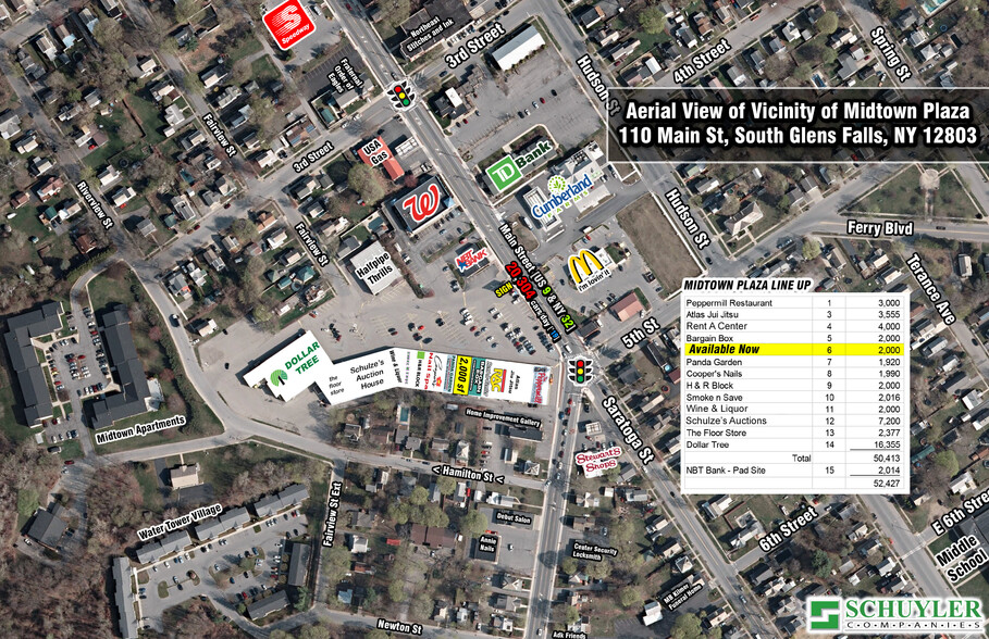 112 Main St, South Glens Falls, NY for lease - Aerial - Image 3 of 4