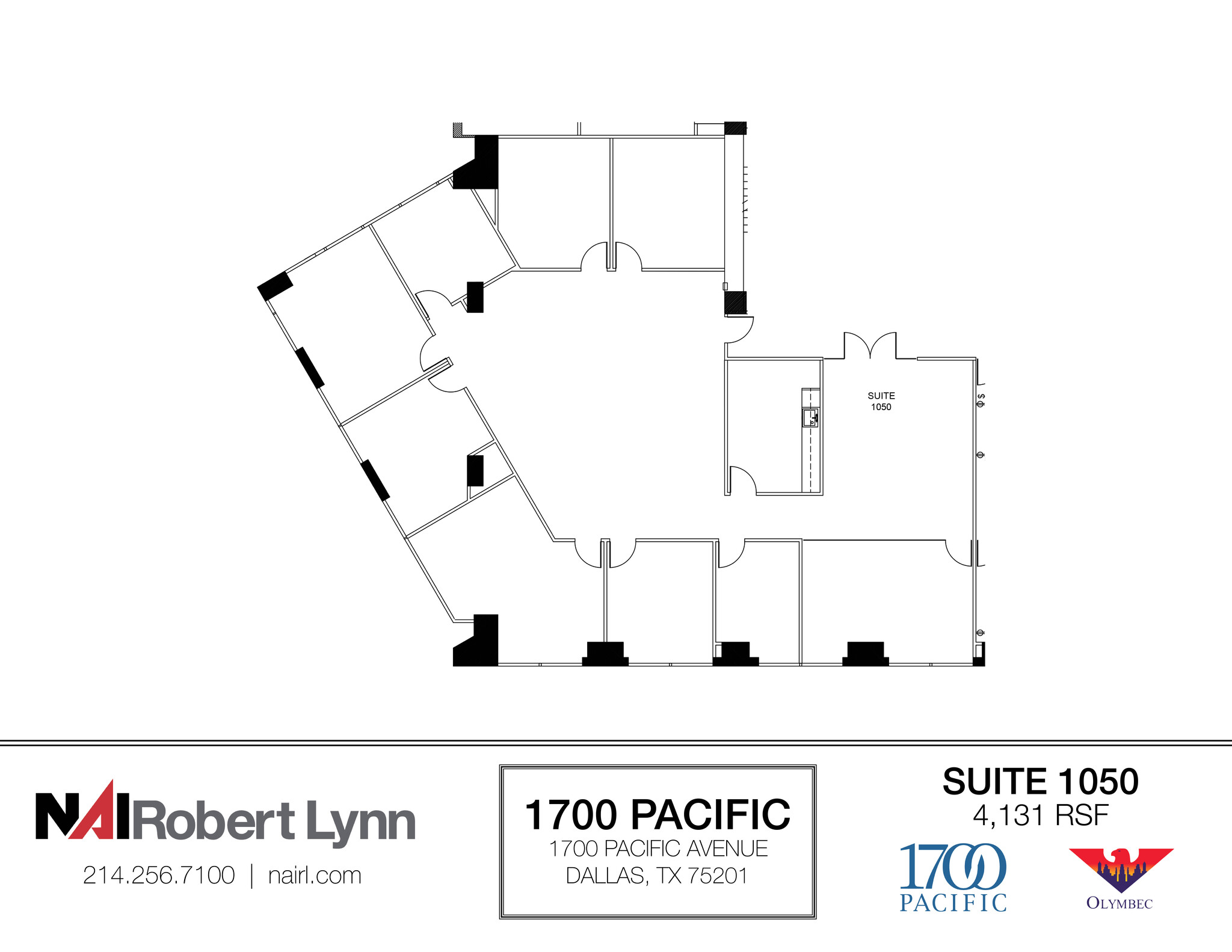 1700 Pacific Ave, Dallas, TX for lease Floor Plan- Image 1 of 7