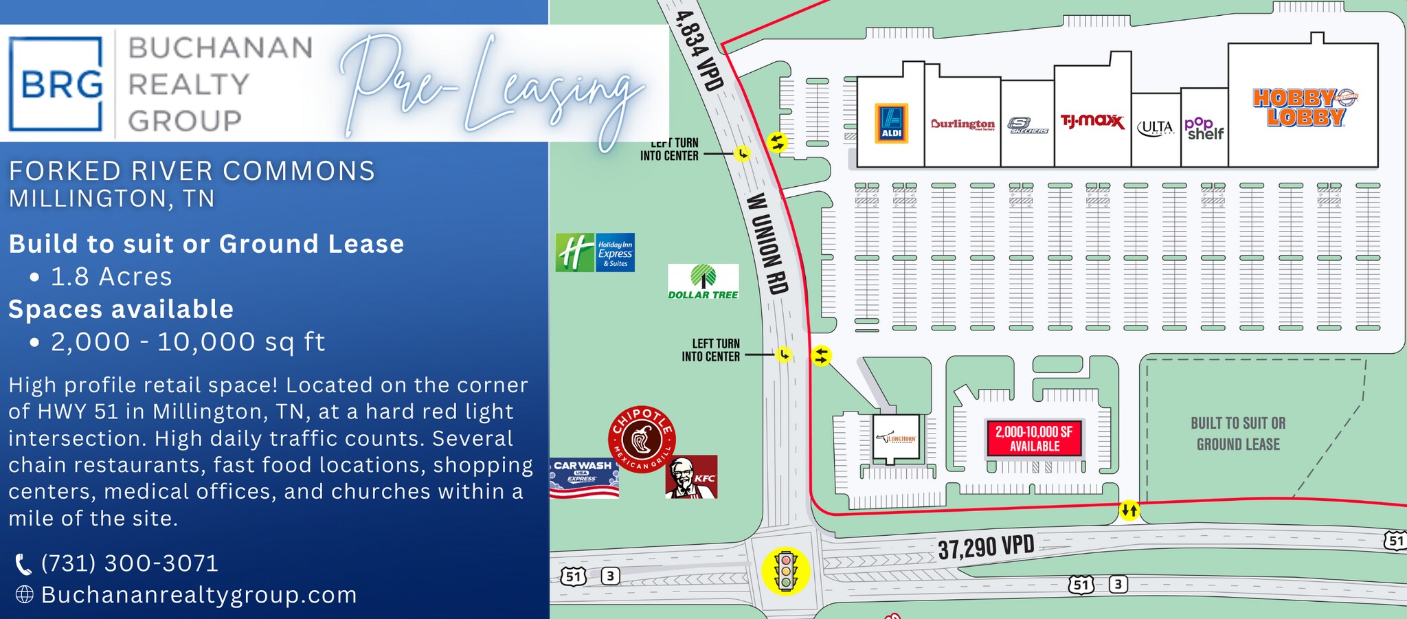 Highway 51 Veterans Parkway, Millington, TN 38053 Forked River