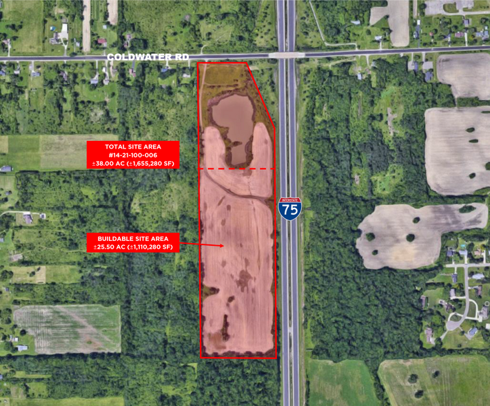 W Coldwater Rd, Flint, MI for sale - Aerial - Image 1 of 1