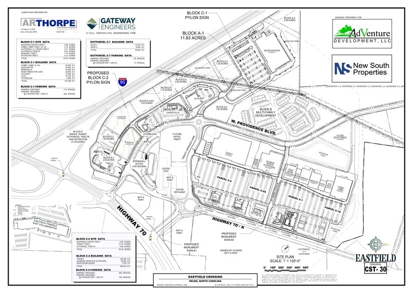 Intersection of I-95 & Hwy 70, Selma, NC for lease - Site Plan - Image 1 of 5