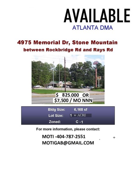 4977 Memorial Dr, Stone Mountain, GA for sale - Building Photo - Image 1 of 1