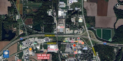 1410 Veterans Ave, Vandalia, IL - AERIAL  map view