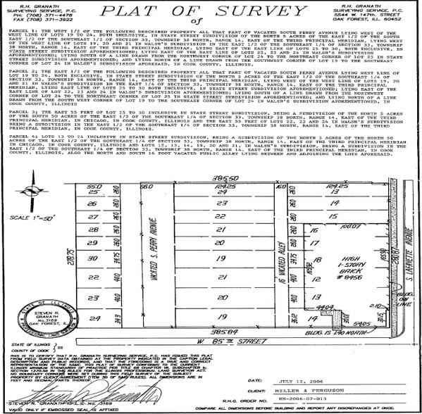 8452-8456 S Lafayette Ave, Chicago, IL for sale - Plat Map - Image 2 of 2