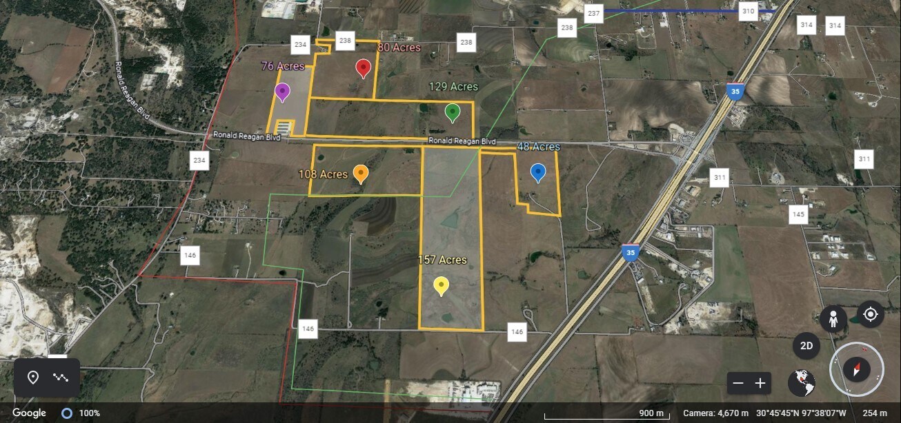 598 Acres on Ronald Reagan, Georgetown, TX for sale Building Photo- Image 1 of 1