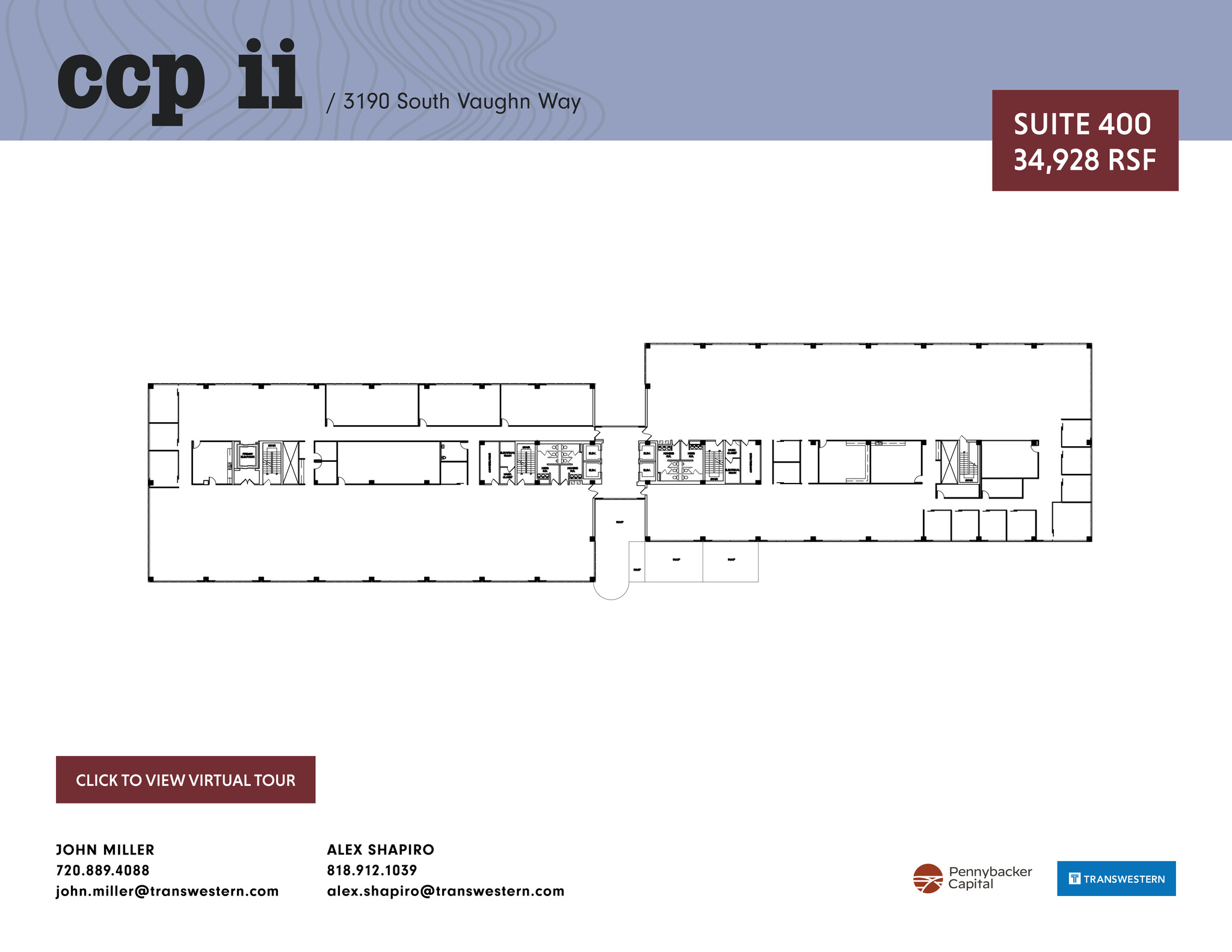 3131 S Vaughn Way, Aurora, CO for lease Typical Floor Plan- Image 1 of 2