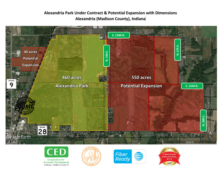 SR 9 & SR 28, Alexandria, IN for sale - Aerial - Image 3 of 3