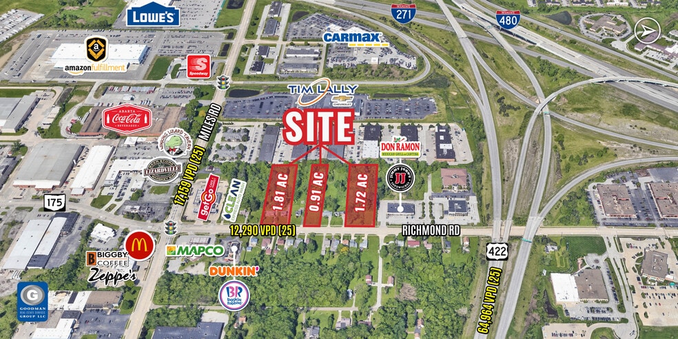 4914 Richmond, Warrensville Heights, OH for lease - Aerial - Image 1 of 3