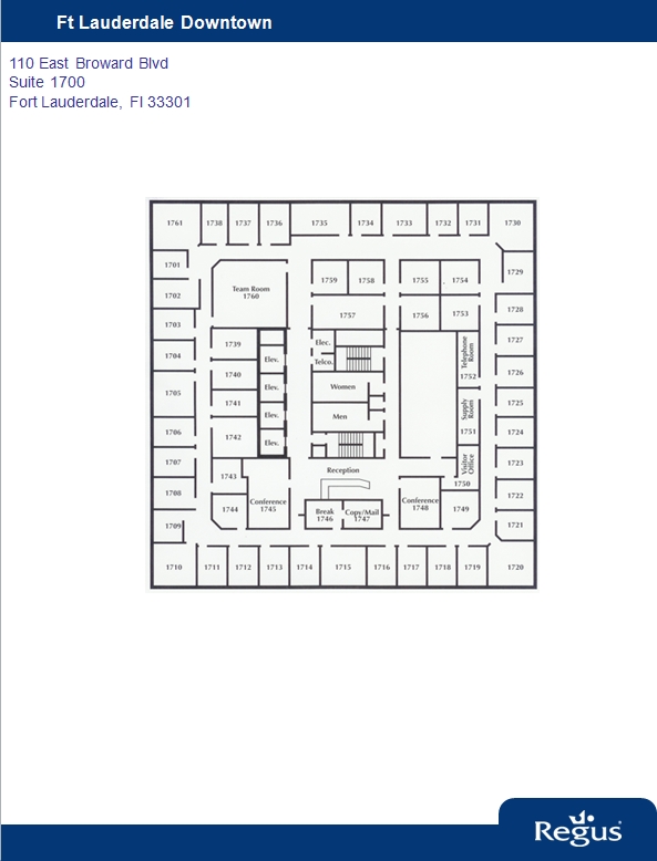 110 E Broward Blvd, Fort Lauderdale, FL for lease Floor Plan- Image 1 of 1