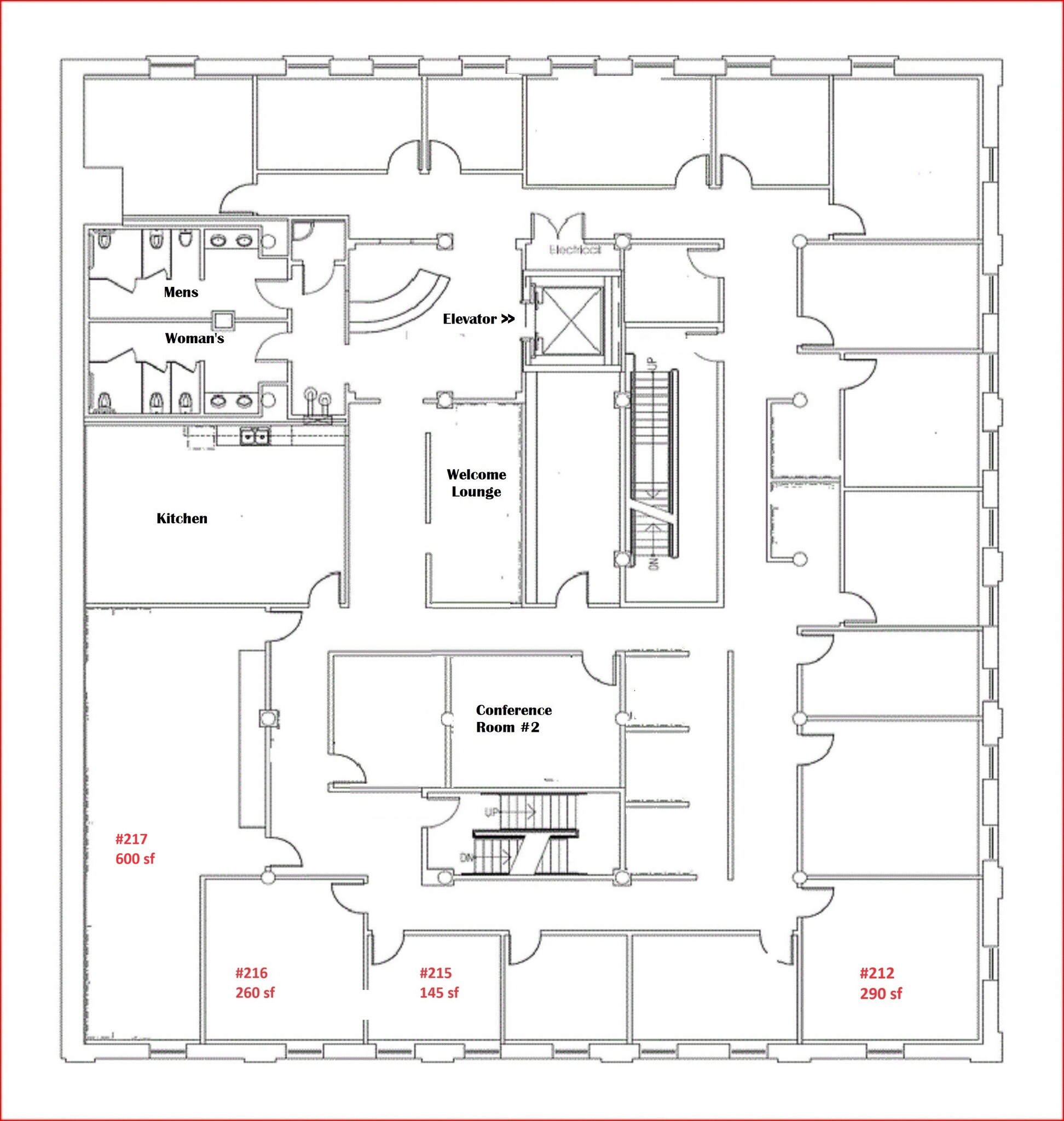 254 Court Ave, Memphis, TN for lease Floor Plan- Image 1 of 4