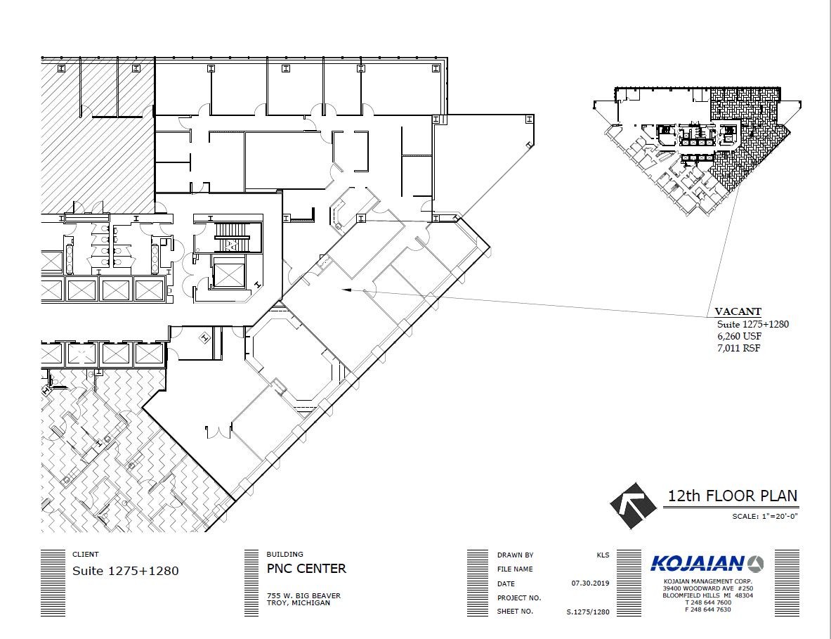 755 W Big Beaver Rd, Troy, MI for lease Floor Plan- Image 1 of 1