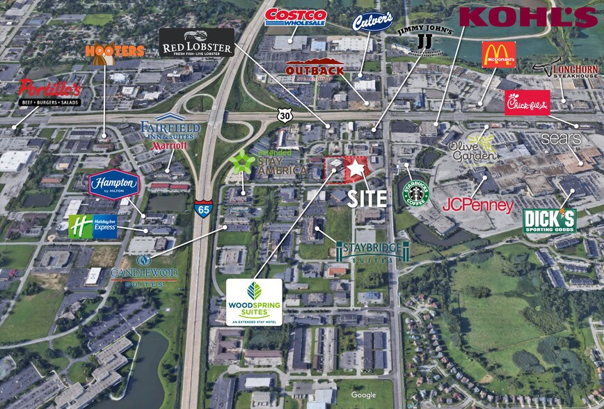 1500 E 83rd Ave, Merrillville, IN for sale - 83rd Ave Flyer Aerial - Image 1 of 3