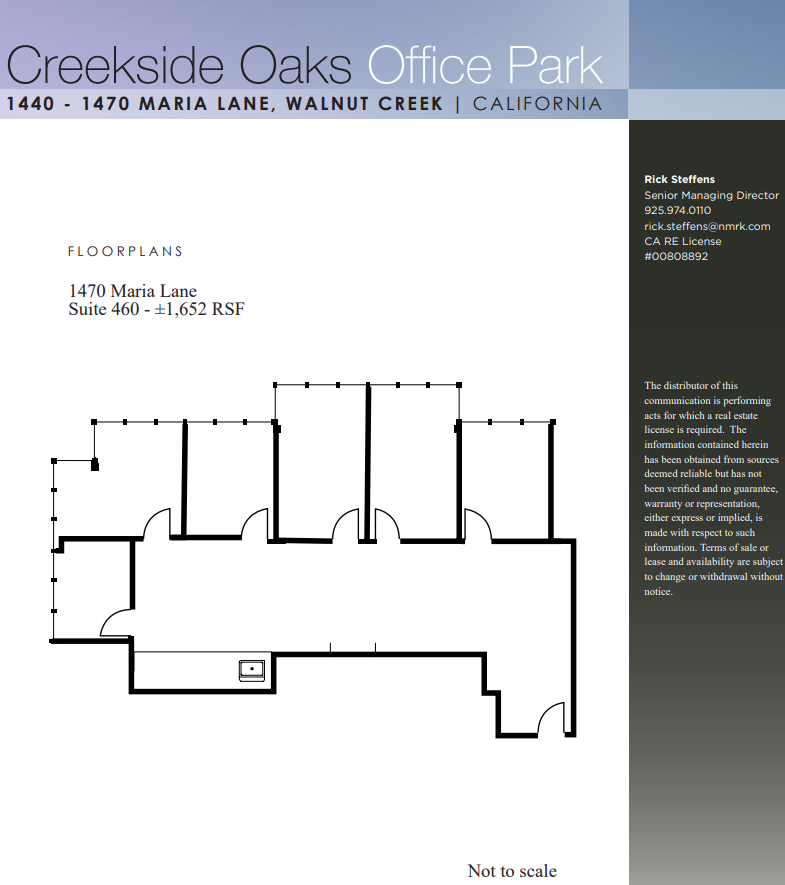 1440 Maria Ln, Walnut Creek, CA for lease Floor Plan- Image 1 of 1