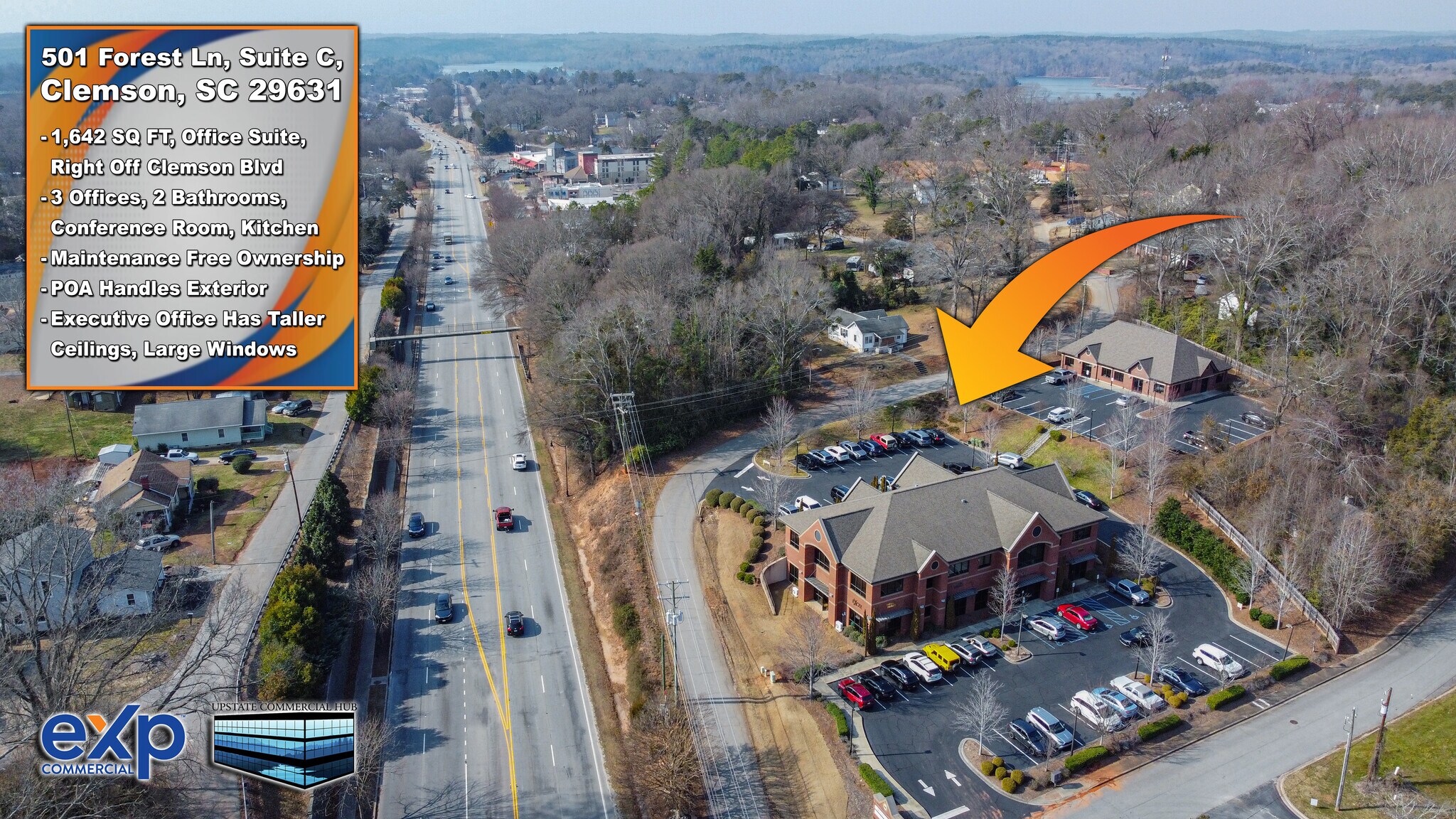 501 Forest Ln, Clemson, SC for lease Aerial- Image 1 of 20