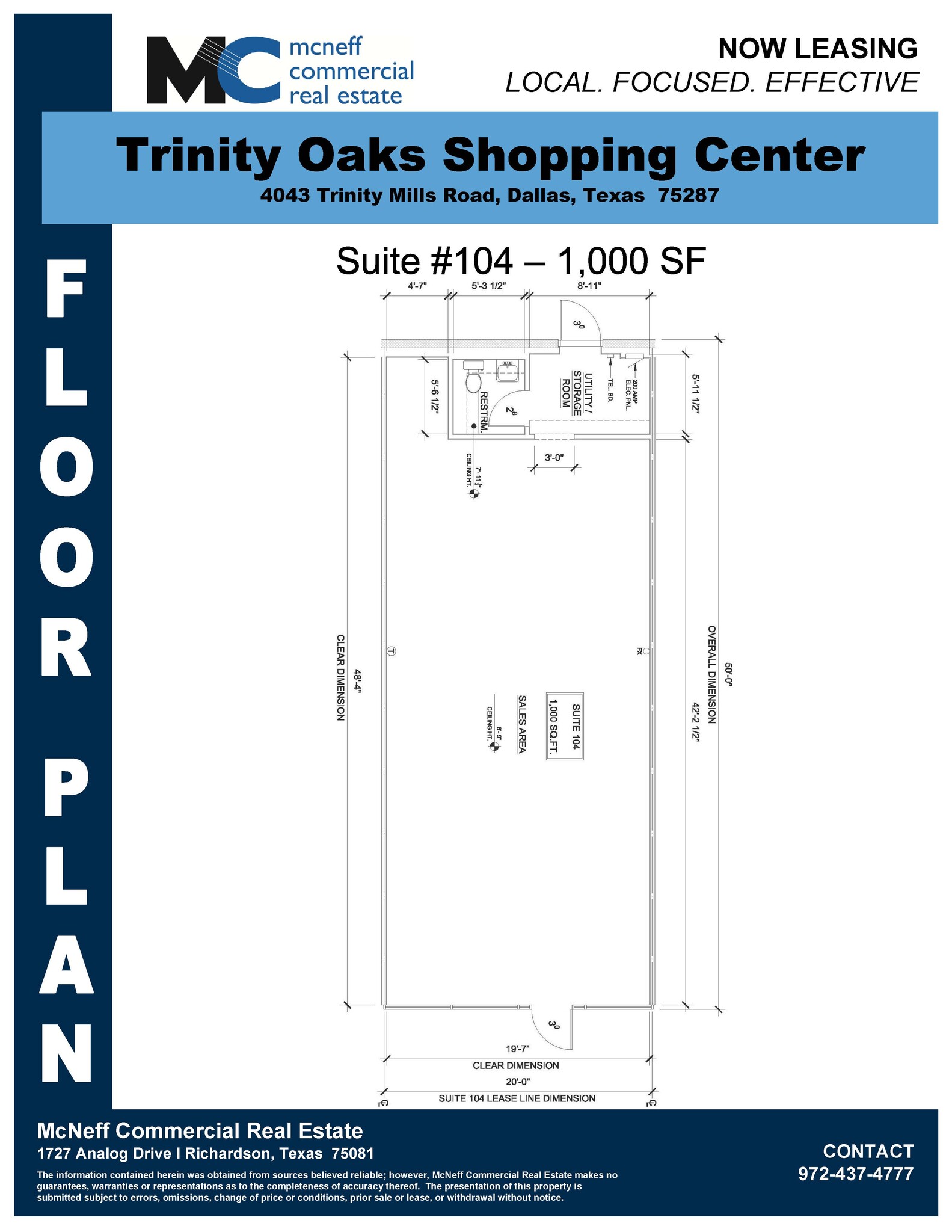 4043 E Trinity Mills Rd, Dallas, TX for lease Floor Plan- Image 1 of 2