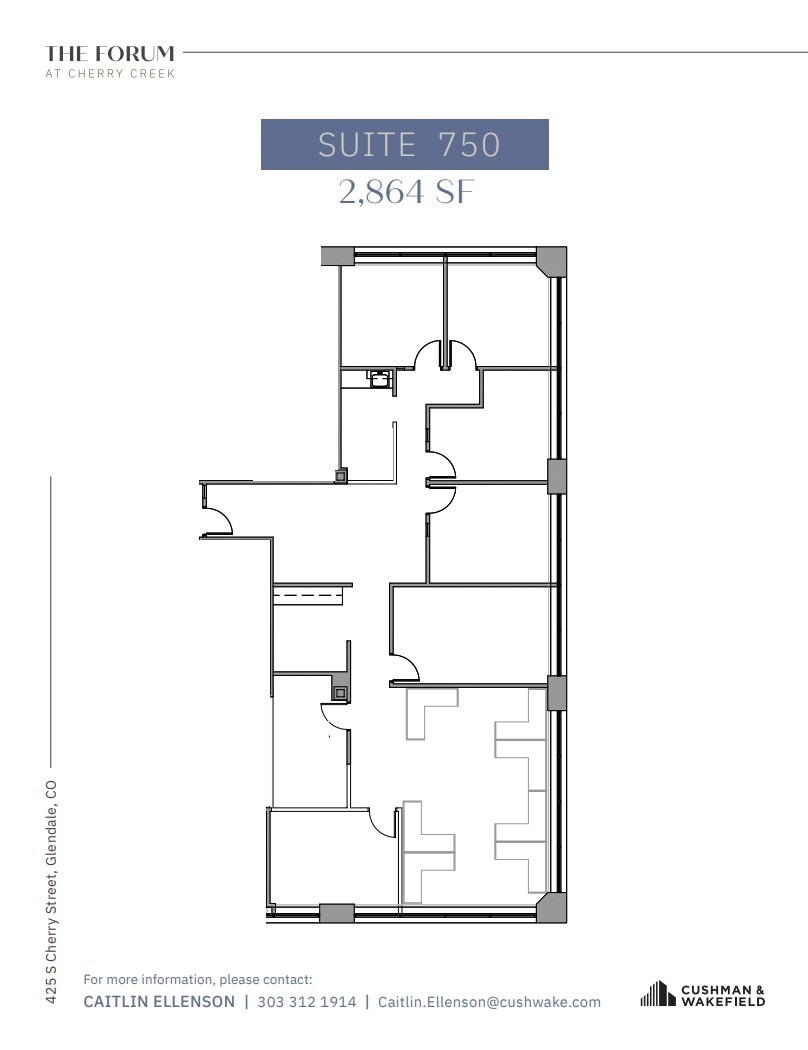 425 S Cherry St, Glendale, CO for lease Floor Plan- Image 1 of 1