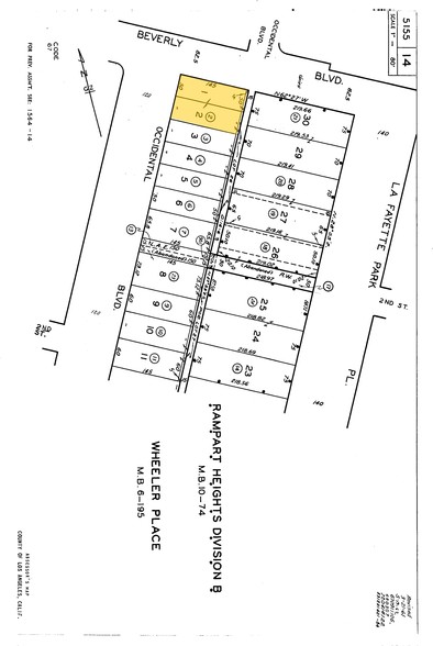 2828 Beverly Blvd, Los Angeles, CA for sale - Plat Map - Image 1 of 1