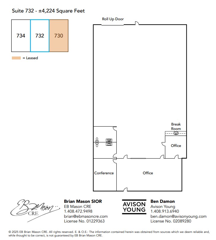 730-734 N Pastoria Ave, Sunnyvale, CA for lease Floor Plan- Image 1 of 1