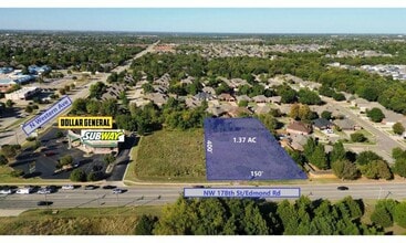 NW 178th & N Western Ave, Edmond, OK - AERIAL  map view - Image1