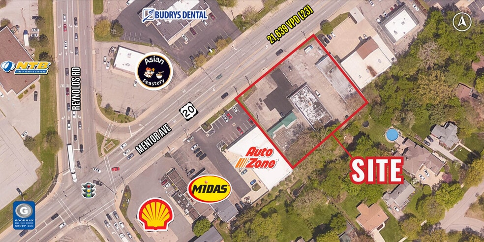 7444 Mentor Ave, Mentor, OH for lease - Aerial - Image 3 of 3