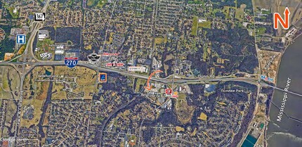 1247 Belgrove Dr, Bellefontaine Neighbors, MO - AERIAL  map view