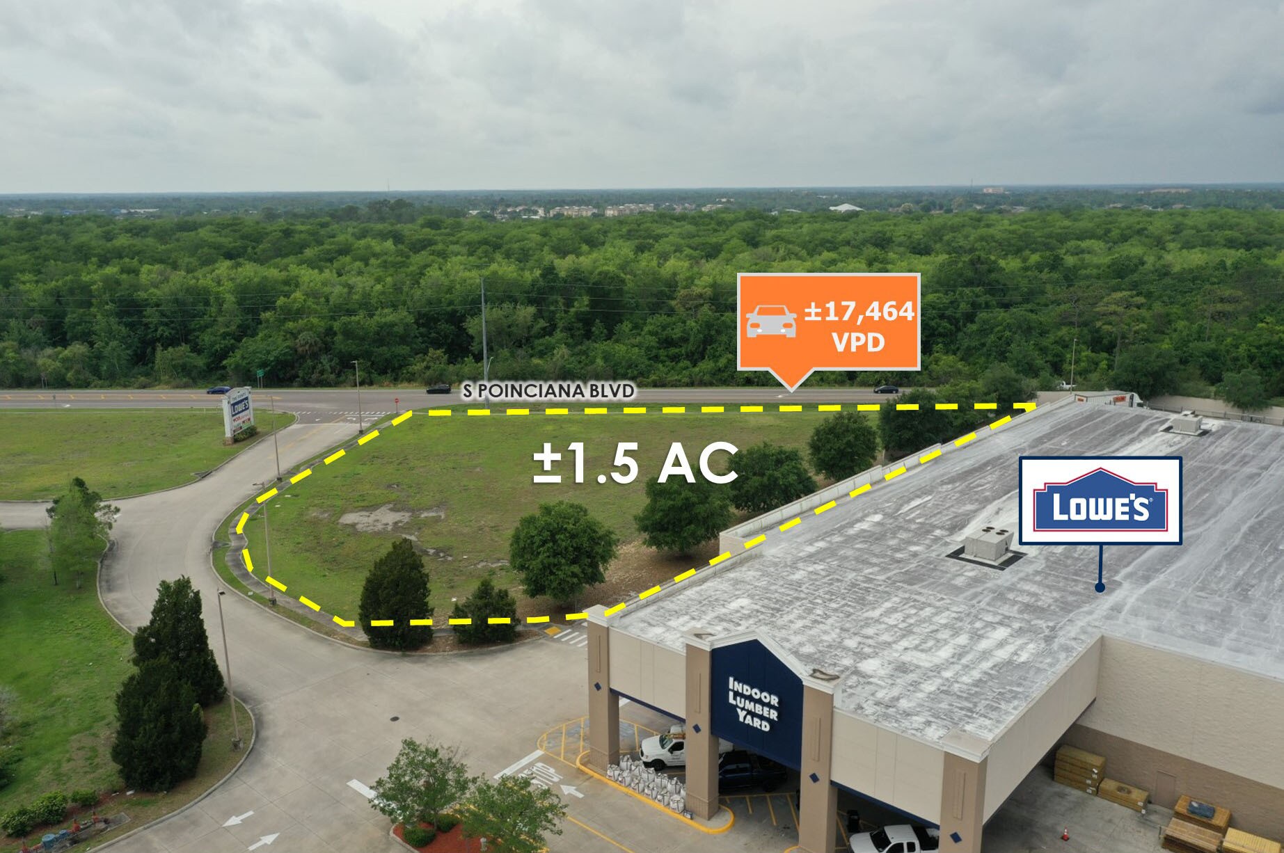 4451 S Poinciana Blvd, Kissimmee, FL 34758 Poinciana Pad Lowe’s