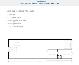 2501-2519 Gravel Dr, Fort Worth, TX for lease Floor Plan- Image 1 of 1