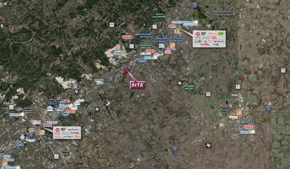 SEC of I-35 & S Solms Rd, New Braunfels, TX for sale - Aerial - Image 2 of 2