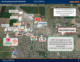 120 N Jackson St, Dixon, CA - aerial  map view