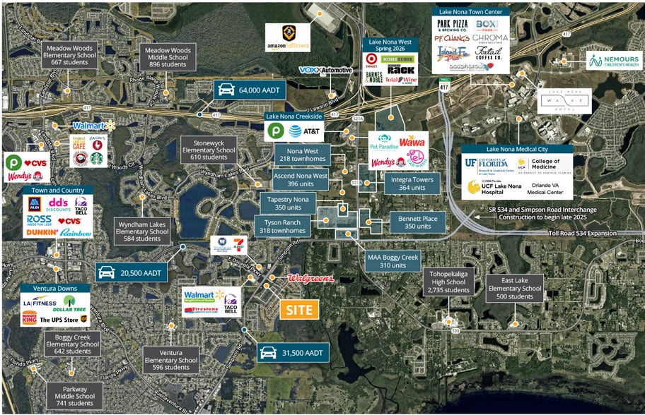 Simpson Rd & E Osceola Pky, Kissimmee, FL for lease - Aerial - Image 3 of 3