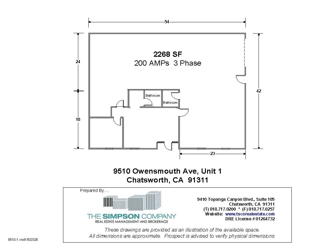 9510-9520 Owensmouth Ave, Chatsworth, CA for lease Floor Plan- Image 1 of 1
