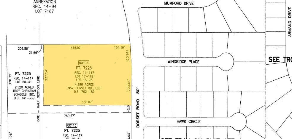 950-974 S Dorset Rd, Troy, OH for lease - Plat Map - Image 3 of 3