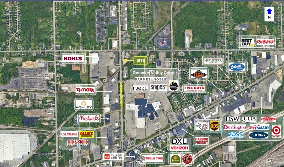 3027 S Linden Rd, Flint, MI for lease - Aerial - Image 2 of 2