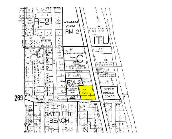 1596 Highway A1A, Satellite Beach, FL for sale - Plat Map - Image 1 of 1