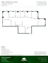 2 Venture, Irvine, CA for lease Floor Plan- Image 1 of 1