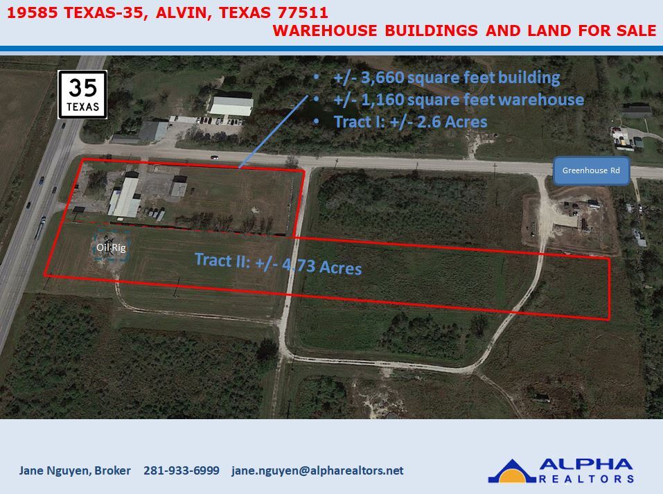 Warehouse Buildings and Land for Sale Alvin, TX for Sale